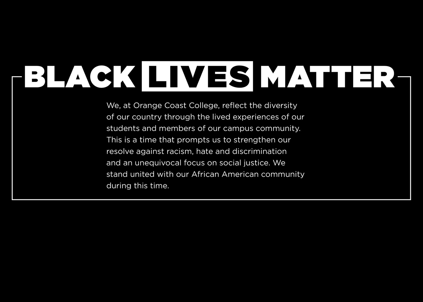 A message from Orange Coast College Athletics