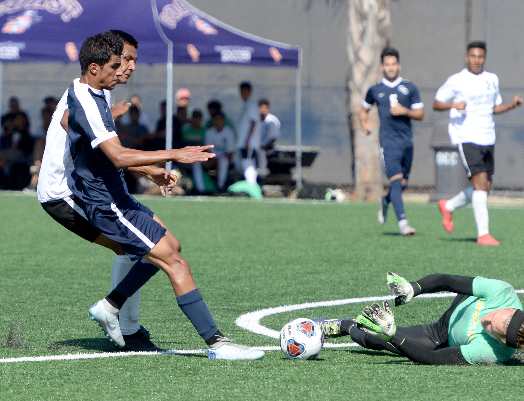 Beldi's hat trick propels Pirates past Chargers, 4-0