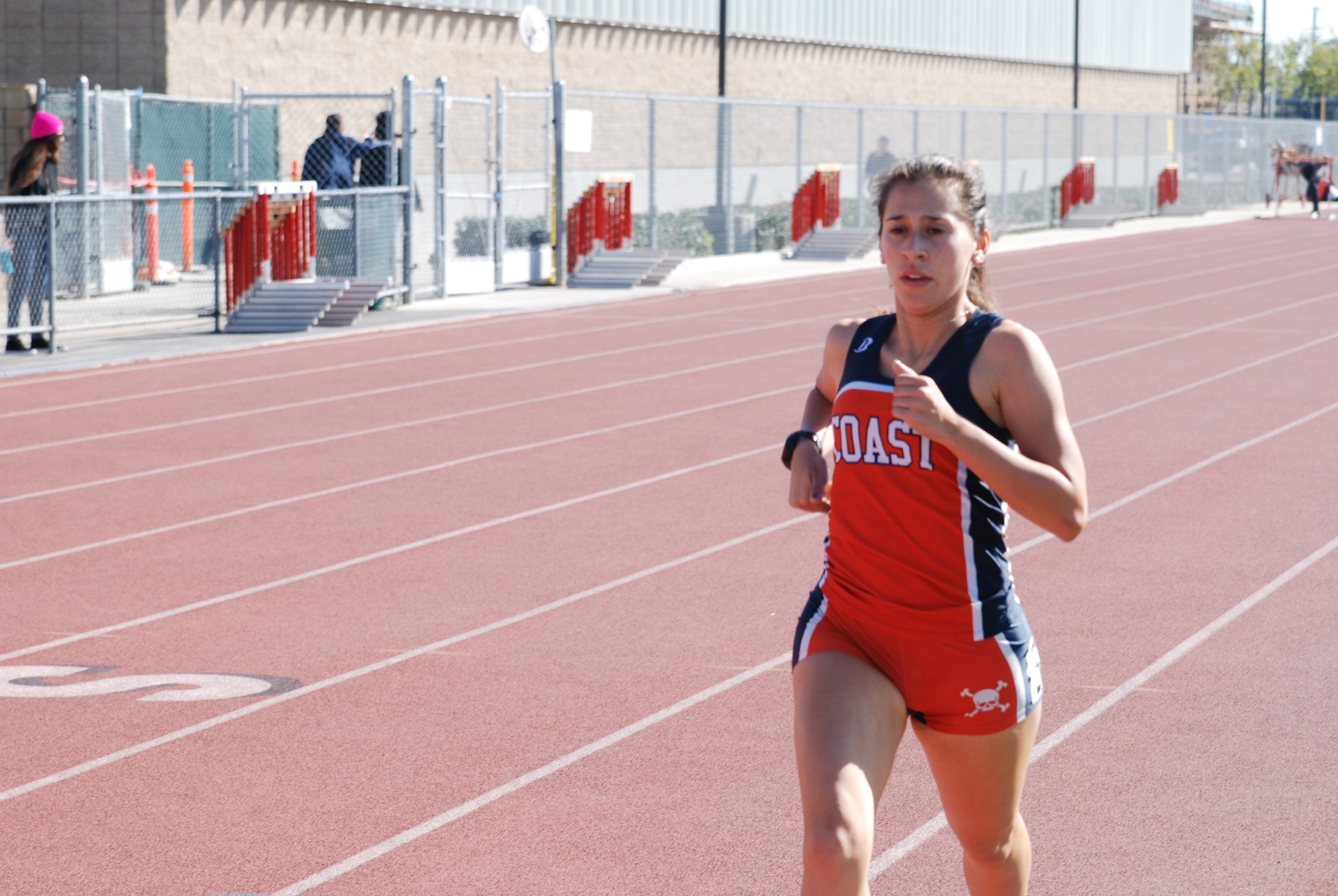 Pirate tracksters roll past Fullerton, Santa Ana